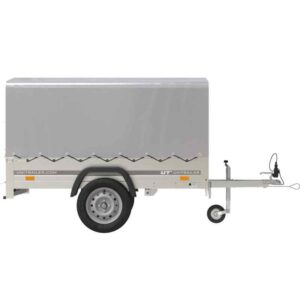 Remorque 750 kg Unitrailer Garden Trailer 201 KIPP 200 x 125 avec bâche haute et arceau