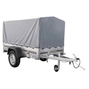 Remorque automobile Garden Trailer 200 KIPP 200 x 106 cm avec bâche haute, arceau et roue jockey PTAC 500 kg