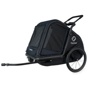 Hamax Remorque Vélo pour Chiens - Pluto Large - bleu marine/noir