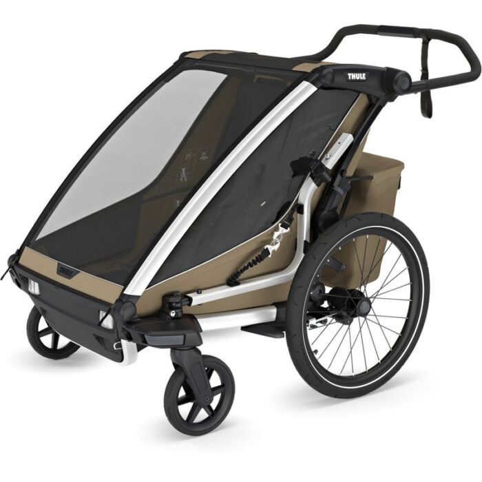 Thule Remorque Vélo pour 2 Enfants - Chariot Cross 2 Double - faded khaki